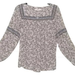 XL Ann Taylor Loft Peasant Blouse Shirt